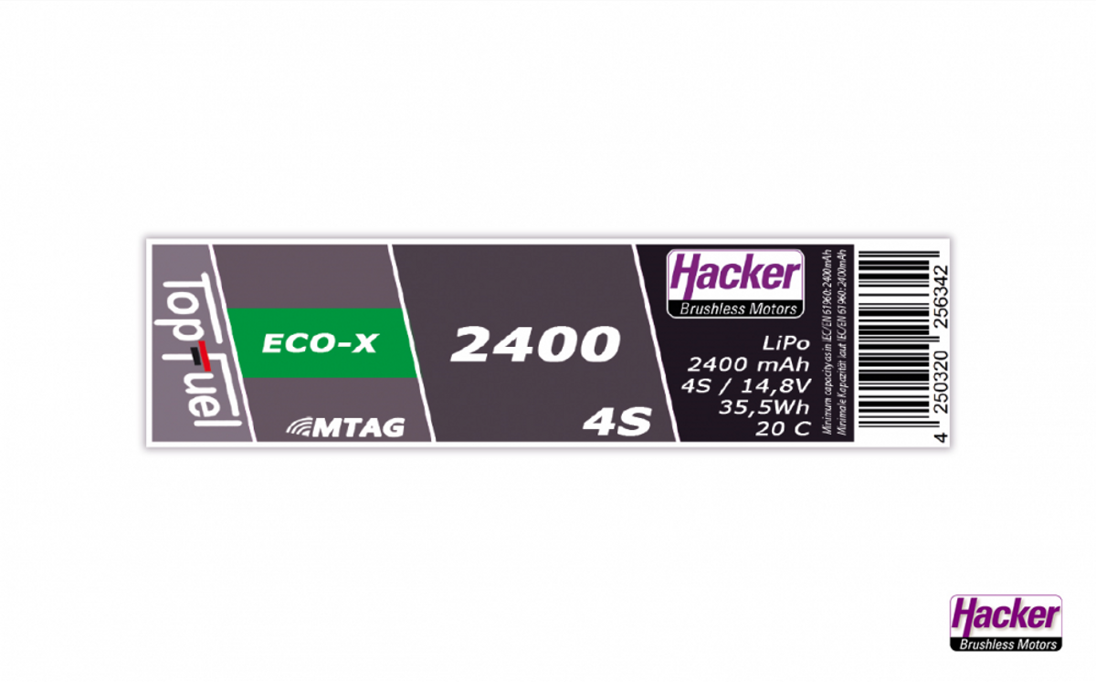 Häcker TopFuel LiPo 20C-ECO-X 2400mAh 4S MTAG