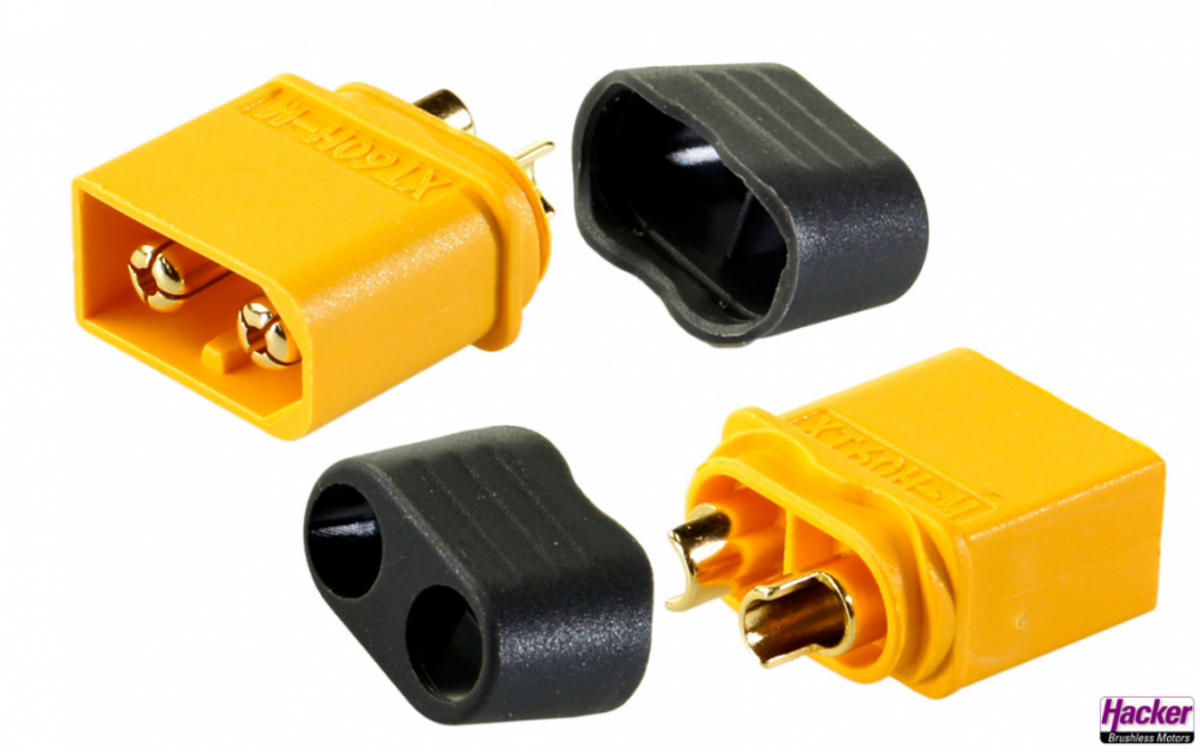 XT-60+ Hann m/Kappe 5-pk