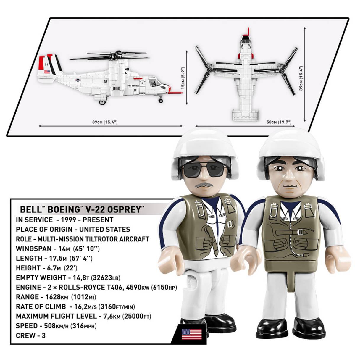 Cobi 5835 Bell Boeing V-22 Osprey - 1136 deler